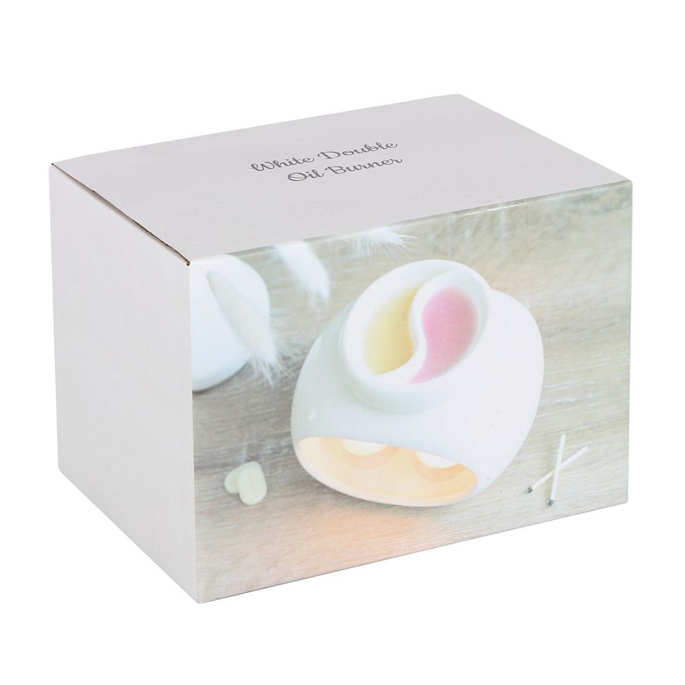 Off White Double Oil/ Wax melt Burner