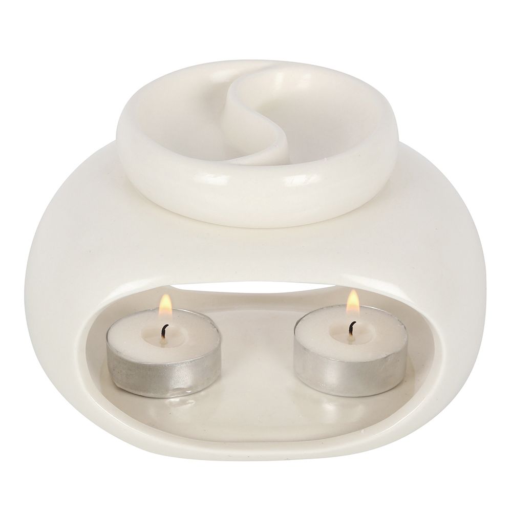 Off White Double Oil/ Wax melt Burner
