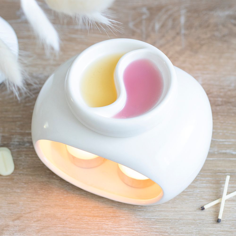 Off White Double Oil/ Wax melt Burner