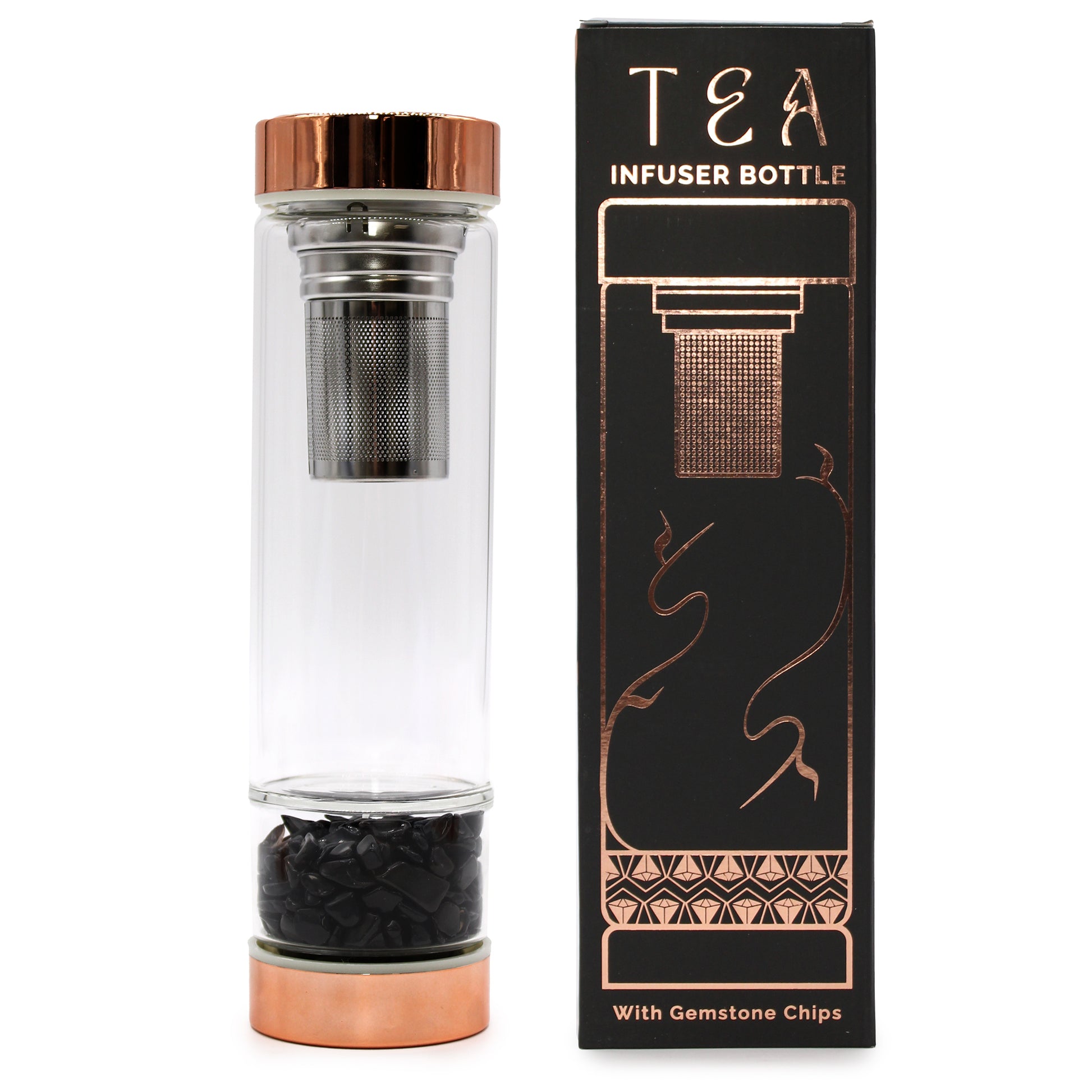 crystal glass tea infuser bottle_Rosebuds Aroma 