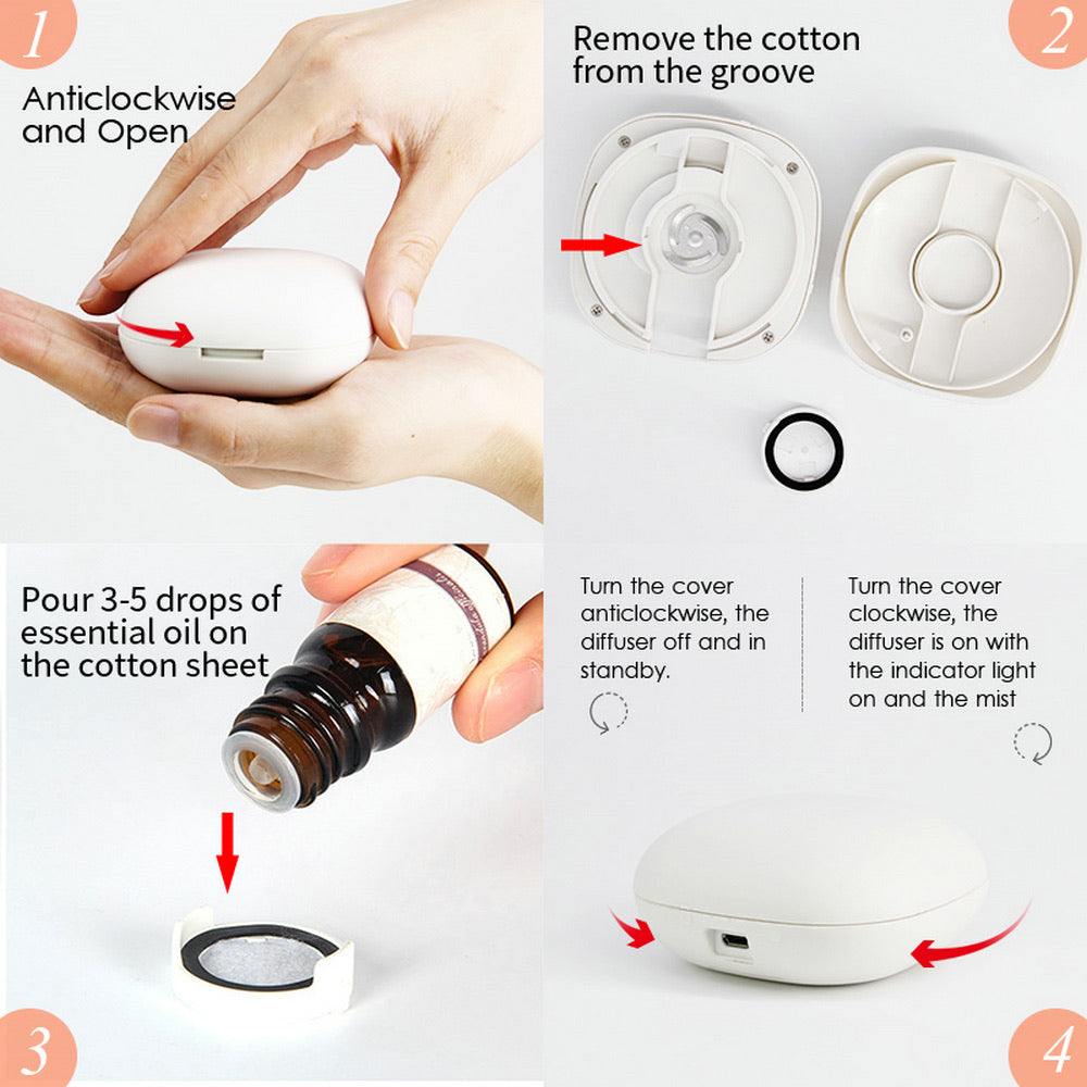 Portable Aromatherapy Diffuser - Rosebuds Aroma